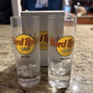 Hard Rock Cafe Seoul Collectible Set Of 2  Shot Glasses